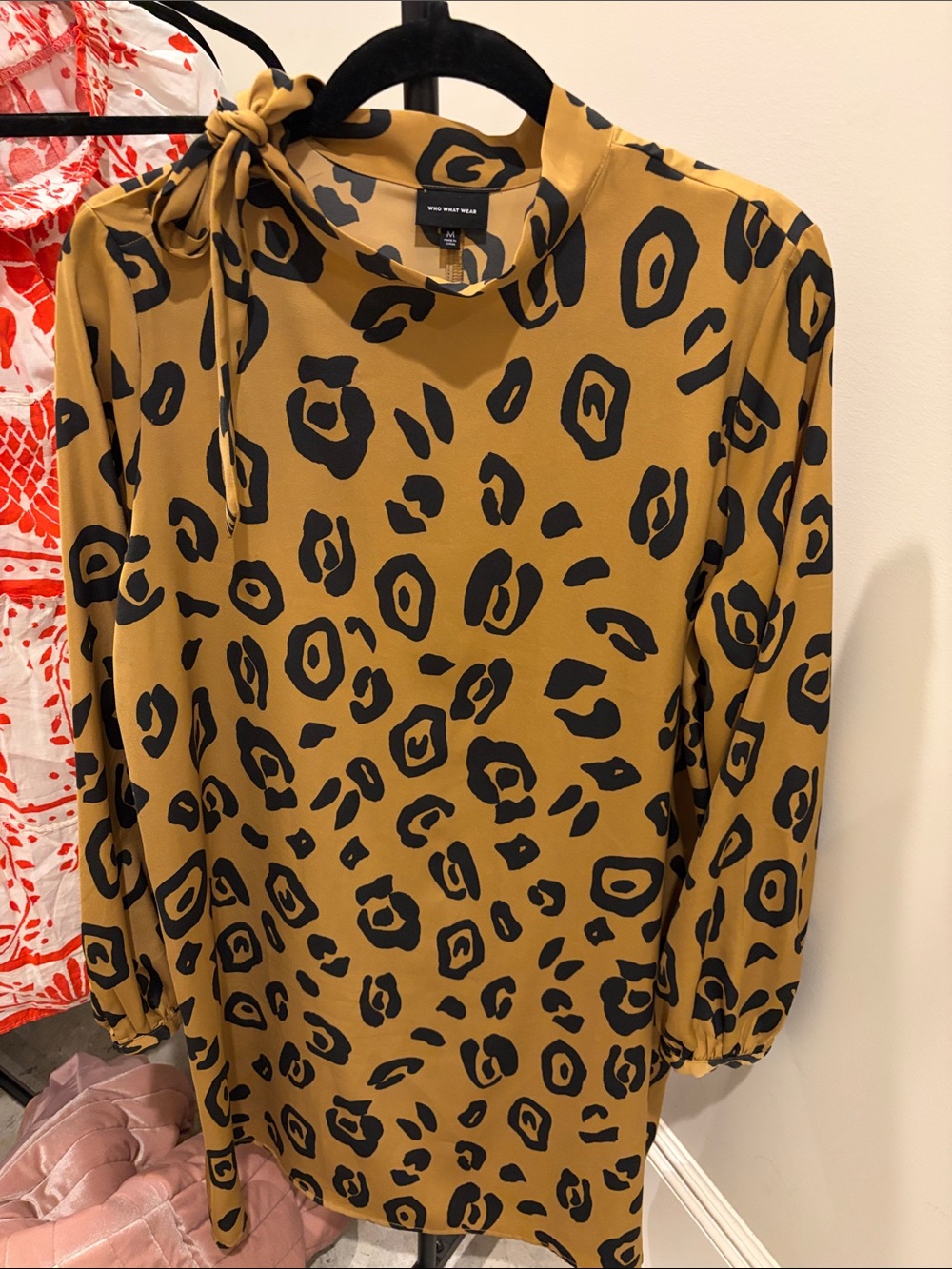 Who What Wear Leopard Print dress— Tan & Black